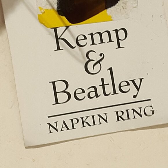 Kemp & Beatley Brushed Silver Beaded Napkin Ring Set of 8 NWT - Picture 5 of 6